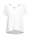 Alpha Studio Woman T-shirt Off White Size 10 Cotton, Elastane