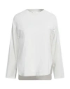 Alpha Studio Woman T-shirt Off White Size 10 Cotton, Elastane