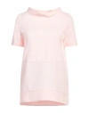 Alpha Studio Woman T-shirt Pink Size 10 Cotton, Elastane