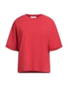 Alpha Studio Woman T-shirt Red Size 14 Cotton, Elastane In Red