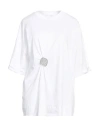 Alpha Studio Woman T-shirt White Size 10 Cotton, Elastane