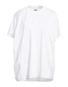 Alpha Studio Woman T-shirt White Size 10 Cotton, Elastane In White
