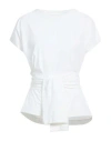 Alpha Studio Woman T-shirt White Size 10 Cotton, Elastane