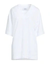 Alpha Studio Woman T-shirt White Size 12 Cotton, Elastane