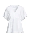 Alpha Studio Woman T-shirt White Size 10 Cotton, Elastane
