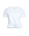 Alpha Studio Woman T-shirt White Size 4 Cotton, Elastane