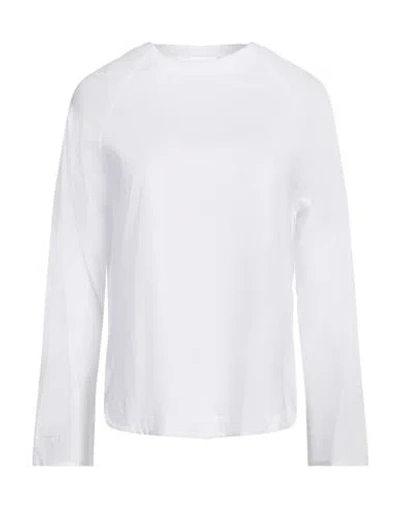 Alpha Studio Woman T-shirt White Size 8 Cotton, Elastane