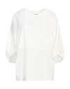 Alpha Studio Woman T-shirt White Size 8 Cotton, Elastane