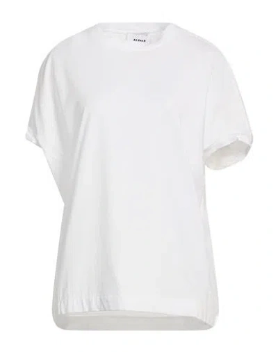 Alpha Studio Woman T-shirt White Size 8 Cotton, Elastane