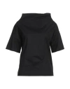 Alpha Studio Woman Top Black Size 10 Cotton, Elastane