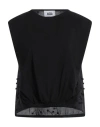 Alpha Studio Woman Top Black Size 10 Cotton, Elastane