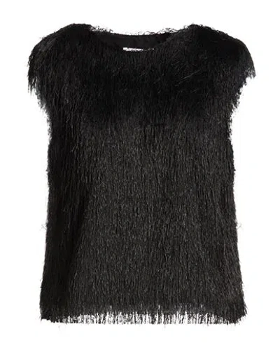 Alpha Studio Woman Top Black Size 10 Polyester