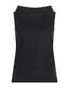 Alpha Studio Woman Top Black Size 12 Cotton, Elastane