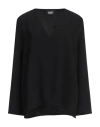 Alpha Studio Woman Top Black Size 6 Polyester, Elastane In Black