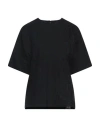 Alpha Studio Woman Top Black Size 14 Linen, Viscose, Polyester In Black