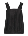Alpha Studio Woman Top Black Size 4 Linen, Polyamide