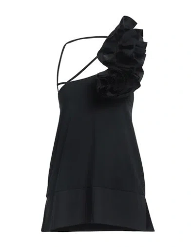 Alpha Studio Woman Top Black Size 8 Cotton, Elastane