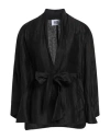 Alpha Studio Woman Top Black Size 8 Linen, Polyamide