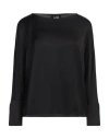 Alpha Studio Woman Top Black Size 8 Viscose In Black