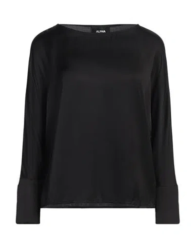 Alpha Studio Woman Top Black Size 8 Viscose