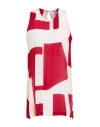 Alpha Studio Woman Top Brick Size 10 Viscose, Linen In Red