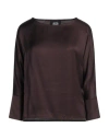 Alpha Studio Woman Top Dark Purple Size 8 Viscose