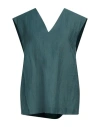 Alpha Studio Woman Top Deep Teal Size 10 Linen, Viscose, Polyamide In Green