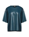 Alpha Studio Woman Top Deep Teal Size 8 Polyester, Polyurethane Resin In Deep Jade