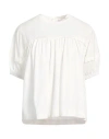 Alpha Studio Woman Top Ivory Size 8 Cotton, Elastane In White