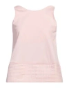 Alpha Studio Woman Top Light Pink Size 10 Cotton, Elastane In Pink
