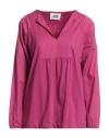 Alpha Studio Woman Top Magenta Size 10 Cotton, Elastane