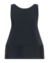 Alpha Studio Woman Top Midnight Blue Size 12 Cotton, Elastane