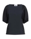 Alpha Studio Woman Top Midnight Blue Size 12 Cotton, Elastane