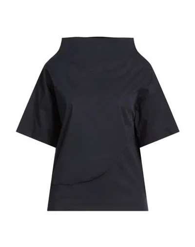 Alpha Studio Woman Top Midnight Blue Size 8 Cotton, Elastane