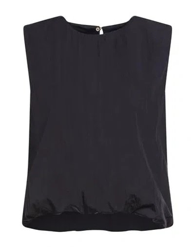 Alpha Studio Woman Top Midnight Blue Size 8 Polyamide In Black