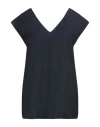Alpha Studio Woman Top Navy Blue Size 10 Linen, Viscose, Polyamide