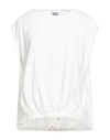 Alpha Studio Woman Top Off White Size 8 Cotton, Elastane In White
