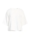 Alpha Studio Woman Top Off White Size 8 Polyester
