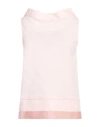 Alpha Studio Woman Top Pink Size 8 Cotton, Elastane In Pink