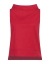 Alpha Studio Woman Top Red Size 2 Cotton, Elastane