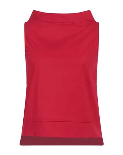 Alpha Studio Woman Top Red Size 2 Cotton, Elastane