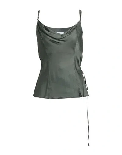 Alpha Studio Woman Top Sage Green Size 10 Viscose