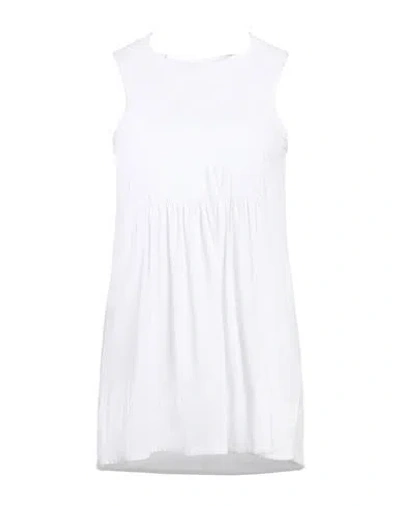 Alpha Studio Woman Top White Size 10 Cotton, Elastane