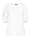 Alpha Studio Woman Top White Size 10 Cotton, Elastane In White