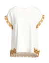 Alpha Studio Woman Top White Size 6 Cotton, Polyester In White