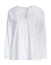 Alpha Studio Woman Top White Size 8 Cotton, Elastane