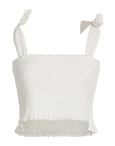 Alpha Studio Woman Top White Size 8 Ramie