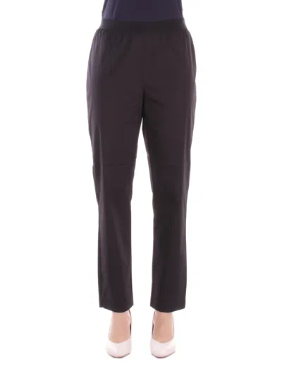 Alpha Studio Woman Trousers Ad6480q 2002 Black Cigarette Pants