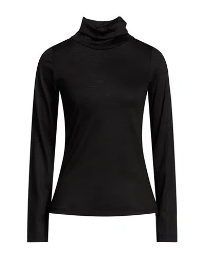 Alpha Studio Woman T-shirt Black Size 12 Wool