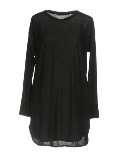 Alpha Studio Woman T-shirt Black Size 6 Cotton
